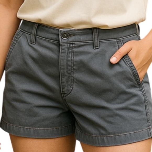 Denver Hayes Pants - Denver Hayes Sunwashed Casual Shorts Grey Cotton Stretch Size 14